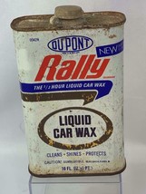 Vintage DuPont Rally Liquid Car Wax Can Automobile Advertising - £9.48 GBP