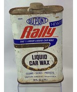 Vintage DuPont Rally Liquid Car Wax Can Automobile Advertising - $228.47 MXN