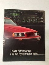 1986 Brochure flyer Ford Performance Sound Systems - £11.71 GBP