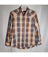 Roper Shirt Mens Lg Multi Color Horseshoe Print Pearl Snap Western Rodeo... - $29.49