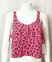 Junk Tank Top Pink Leopard Animal Print Sleeveless Cropped T-Shirt size ... - $15.86