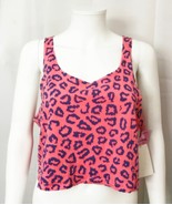Junk Tank Top Pink Leopard Animal Print Sleeveless Cropped T-Shirt size ... - £12.70 GBP
