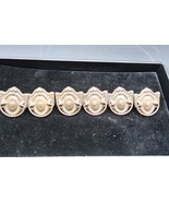 Vtg Lot of Six Drawer Brass Bail Pulls Ornate Decorative Design Swinging... - €43,21 EUR