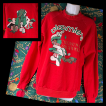 Vintage Bloomingdales Bloomie&#39;s Noël Courses Femmes Grand Sweat 50/50 USA - $41.56