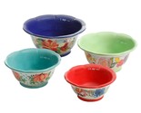 Four (4) ~ Pioneer Woman ~ Measuring Cups/Bowls ~ SPRING BOUQUET ~ Stone... - £20.46 GBP