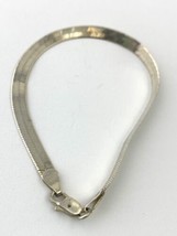 Sterling Silver Italian Herringbone Chain Bracelet 7&quot; - £12.87 GBP