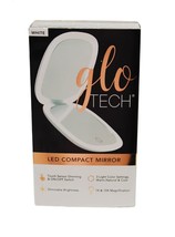 Glo Tech LED Compact Miror 1X &amp; 10X Magnification 3 Light Color Settings  White - £11.62 GBP