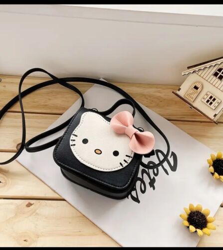 SANRIO HELLO KITTY Mini Girls Backpack Crossbody Coin Purse Bag New Black - $10.00