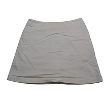 Nike Skirt Womens 4 White Plain Fit Dry Flat Front 4 Pocket Back Zip Golf Skort - £14.62 GBP