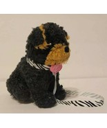 Our Generation Small Mini Plush Black &amp; Brown Puppy Dog With Leash EUC! ... - £10.21 GBP