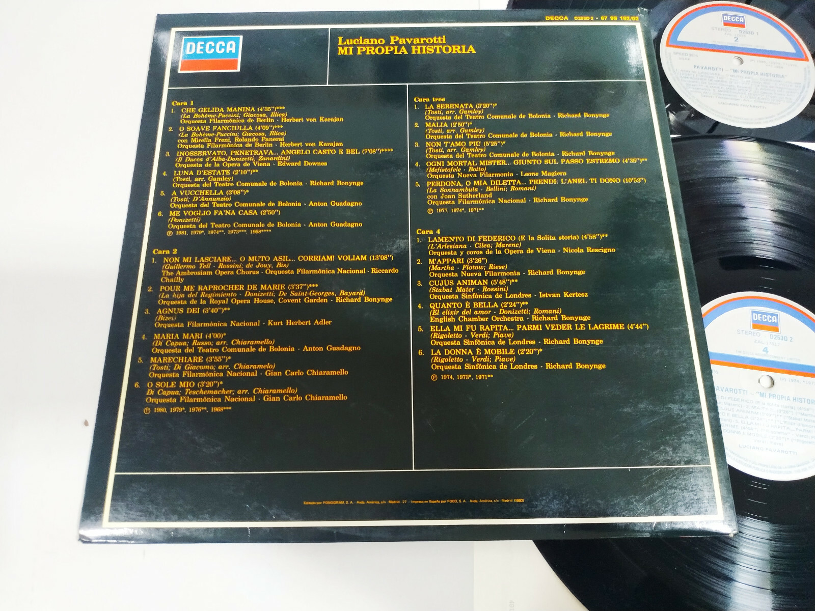 Pavarotti Mi Propre historia Decca 1971 - 2 X LP vinile 12 " VG/VG - 3T Item image 5