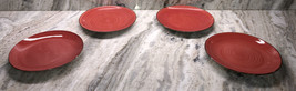 Royal Norfolk 10 1/2" Dinner Ceramic Plates Set Of 4 Red Swirl-BRAND NEW-SHIP24H - $44.43