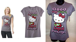 Hello Kitty Good Things Come in Small Packages Christmas Holiday Shirt L XL NEW - £10.73 GBP