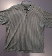 Bolle Golf Mens Size Large Gray Diamond Pattern Short Sleeve Golf Polo - £7.31 GBP