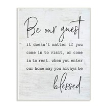 Stupell Industries Be Our Guest Home Family Inspirational Word On Wood Texture D - $29.99