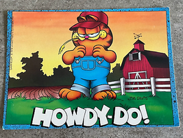 Garfield Howdy Do Cat Postcard New and Unused Jim Davis Card 1978 Rare V... - $4.74