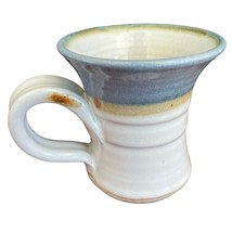 Vintage Handmade Stoneware Blue &amp; White Coffee Mug - Santa Fe Pottery - £23.73 GBP