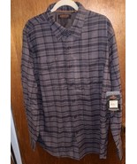 NWT Ridgecut Toughwear Cotton Grey Plaid Button Shirt Extra Large Flanne... - $23.92 CAD