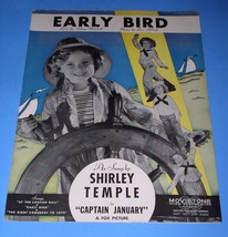 Shirley Temple Early Bird Sheet Music Vintage 1936 Movietone Captain Jan... - £19.97 GBP
