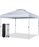2-Tier 10 x 10 Feet Pop-up Canopy Tent with Wheeled Carry Bag-White - Co... - €162,05 EUR
