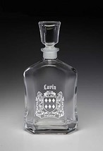 Lavin Irish Coat of Arms Whiskey Decanter (Sand Etched) - £37.20 GBP
