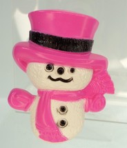 70s VTG (J) Avon Fragrance Glace Pin Pal - Wee Willy Winter Snowman - Christmas - £12.32 GBP