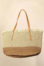 Fame Straw Braided Beach Tote Bag - $72.88 CAD