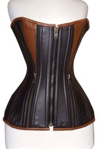 Real Leather Corset SteamPunk Ziper Best Quality - £70.78 GBP