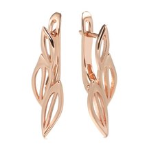 New Vintage 585 Rose Gold Earrings For Women Fashion Simple Designer Geometry Ho - £6.64 GBP
