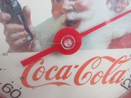 Vintage Coca Cola 12 Inch Square Hanging Thermometer Christmas Santa 1990s - £50.88 GBP