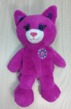 Build-a-Bear Workshop Small plush pink kitty purple flower unstuffed fro... - £5.39 GBP