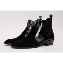 The Sorhag Black Suede Leather Dress Men Boot image 2