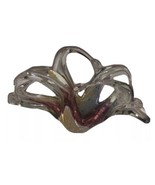 Vetzo Murano Art Glass Bowl Basket Italian Lavarato a Mano Handmade Display - $60.86 CAD