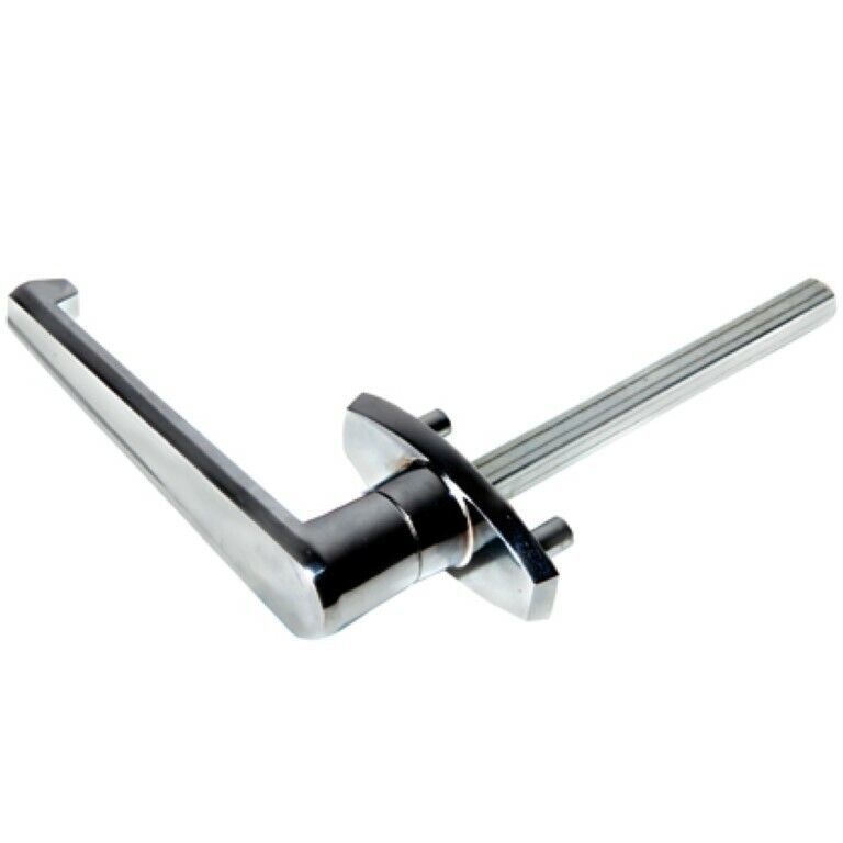 Garage Door Dummy L Handle Zinc Plated 1/2″ Long Blind Mount Chrome Finish - $13.95