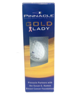 THREE GOLF BALLS LADY #4 with pink ribbon KOMEN Breast CANCER Pinnacle NEW - $6.17 CAD