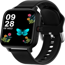 1.7&#39;&#39; Full Touch Answer/Make Call IOS, Android Smartwatch for Women &amp; Men, Black - £30.37 GBP+