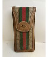 1960s-1970s Gucci Eyeglasses Sunglasses Leather &amp; Canvas Case Used Condi... - $143.50