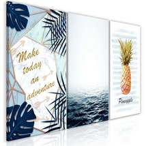 Tiptophomedecor Stretched Canvas Nordic Art - Pineapple Quote - Stretched &amp; Fram - £79.63 GBP+