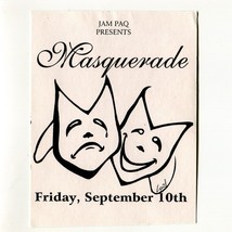 JAM PAQ Masquerade 1999 Rave Flyer Vintage 90s Los Angeles Electronic Dance - $26.88 CAD