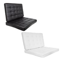 Black/White Genuine Leather/Match Replacement Cushions for Pavilion Style Chair - £398.19 GBP