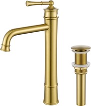 Hangoro Bathroom Faucet, Brush Gold Vessel Faucets For Bathroom Sink,, L2302-Bg - £114.76 GBP
