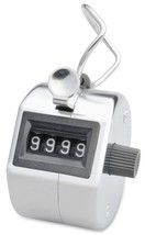 Chrome Digital TALLY COUNTER Clicker Mechanical hand held clicking handheld golf - £11.04 GBP