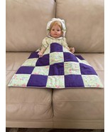 Handmade by PZQUILTS  Baby Doll Quilted Blanket with Colorful Blocks - $17.95