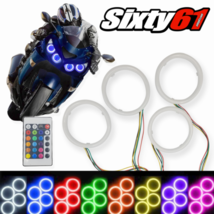 Kawasaki ZX14R 2006-2023 Multi Color Changing LED Halo Angel Eyes with Remote - £103.90 GBP