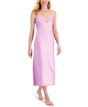 allbrand365 designer Womens Lace-Trim Slip Dress Nightgown Violet Size M - £33.53 GBP