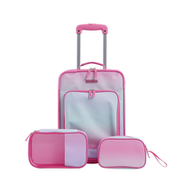 3 Piece Soft-Side Junior Kid'S Travel Luggage Set, Pink Omni - $49.77