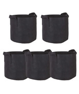 5-Pack 5 Gallon Grow Bags Aeration Fabric Pots Soil w/ Handles Plant Smart - $23.36