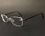 Technolite Eyeglasses Frames TFD 5001 BR Brown Rectangular Rimless 52-17... - £29.23 GBP