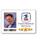 NEWMAN MAIL CARRIER SEINFELD NAME BADGE PROP HALLOWEEN COSPLAY PIN BACK - €13,11 EUR