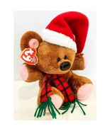 Pooky Garfields Brown Bear Santa Hat Ty Beanie Baby MWMT Collectible Ret... - €30,21 EUR